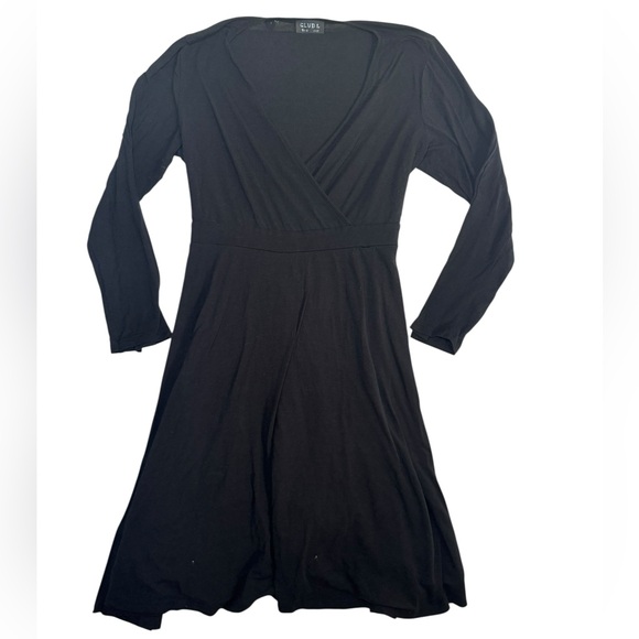 Club L London Black Long Sleeve Wrap Dress Women’s Plus Size 22 - Picture 1 of 5